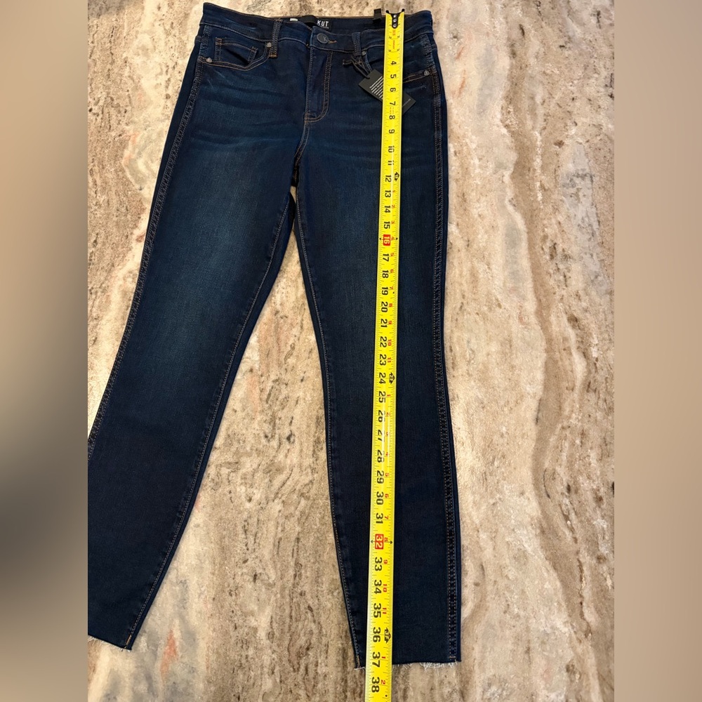 NWT!! Kut From The Kloth  CONNIE HIGH RISE SLIM FIT ANKLE RAW HEM  SIZE 8 - Picture 6 of 12